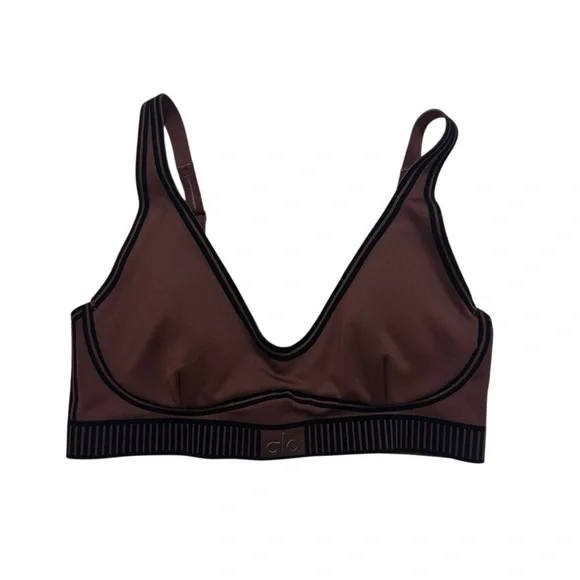 Alo Yoga Airlift Line Up Bra + Legging Set - Cherry Cola XS - Picture 9 of 12